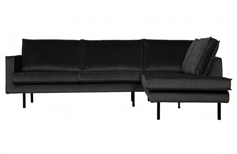 BERLIN SOFA CORNER RIGHT VELVET ANTRACIT - CONTEMPORARY SOFA